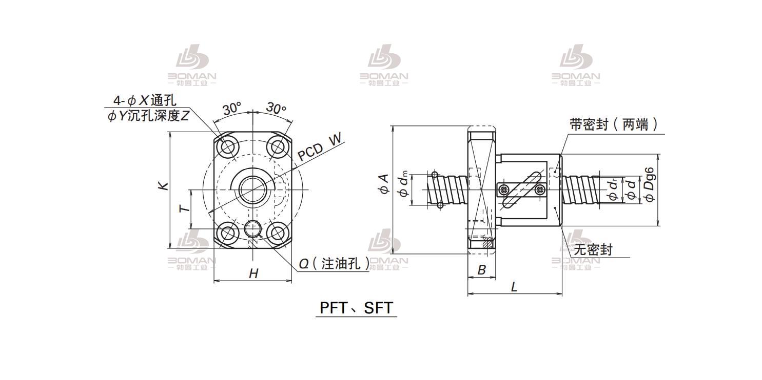 PFT1205-3-SFT滚珠丝杠螺母