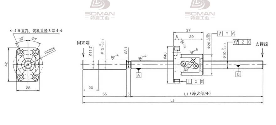 KURODA GG1004DS-BAPR-0385A 日本黑田精工丝杠钢珠安装方法