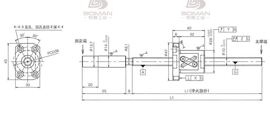 KURODA GG1010AS-BAPR-0455A 黑田精工丝杆怎么安装图解