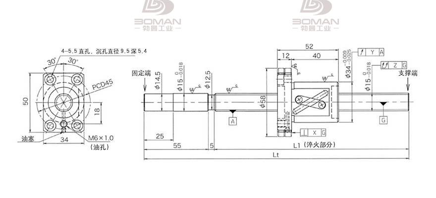 KURODA GG1510DS-BALR-1300A 黑田丝杆替换尺寸视频讲解