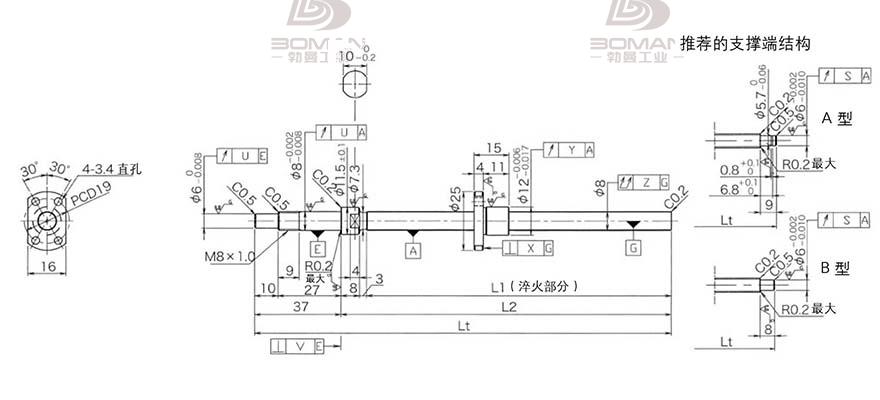 KURODA DP0801JS-HDNR-0180B-C3F 黑田丝杆型号