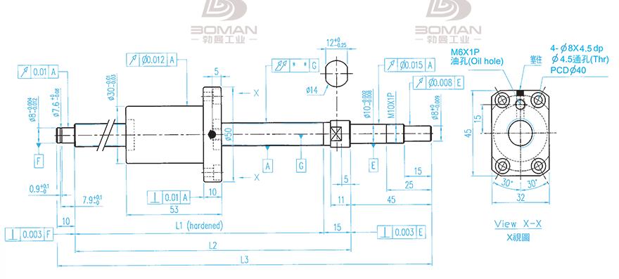 TBI XSVR01210B1DGC5-230-P1 滚珠丝杠台湾TBI产品型号