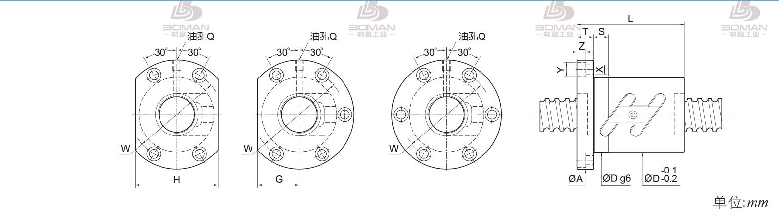 PMI FSWC2505-3 PMI转造级滚珠丝杠型号说明