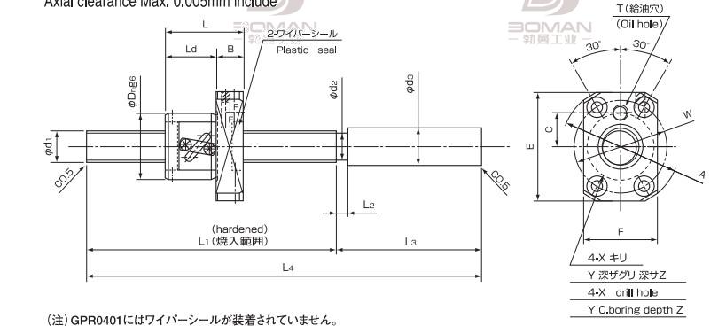 ISSOKU GPR0401RC3T-100 issoku丝杆型号